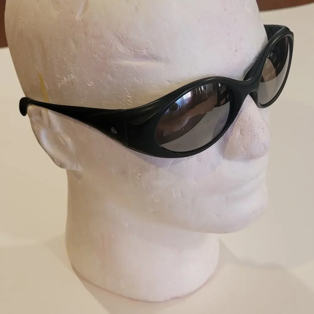Vintage Bolle Puff Adder Sunglasses Wrap Made in France Black